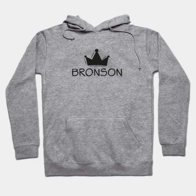 Bronson name, Sticker design. Hoodie by khaled